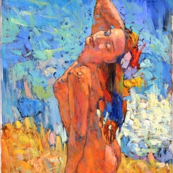 Painting for sale online - Girl by the Sea