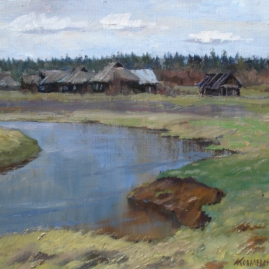 Painting for sale online - Village Gubarevo
