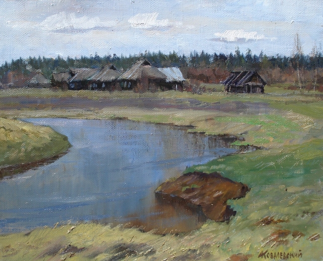 Painting for sale online - Village Gubarevo
