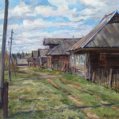 Painting for sale online - A quiet day in the village