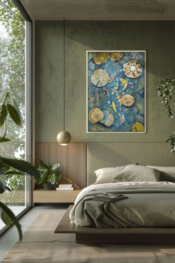 Painting for sale online - KOI fish.