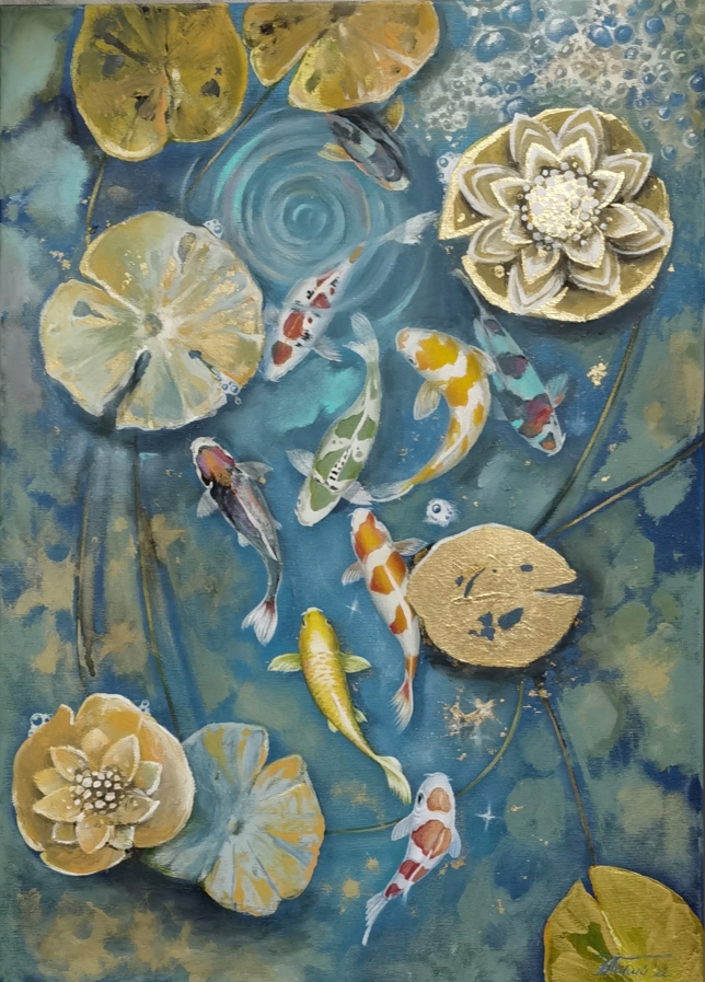 Painting for sale online - KOI fish