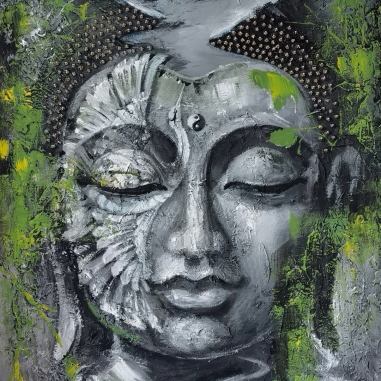 Painting for sale online - Textured painting Buddha. Bali. 