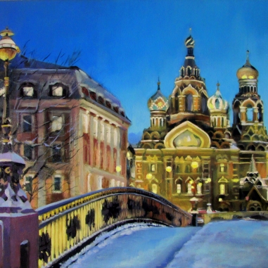 Painting for sale online - Winter evening
