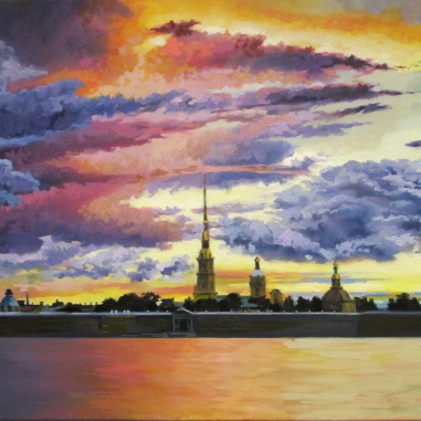 Painting for sale online - Running clouds
