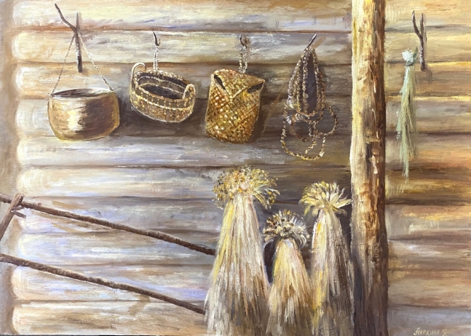 Painting for sale online - In the hut