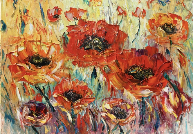 Painting for sale online - Royal poppies
