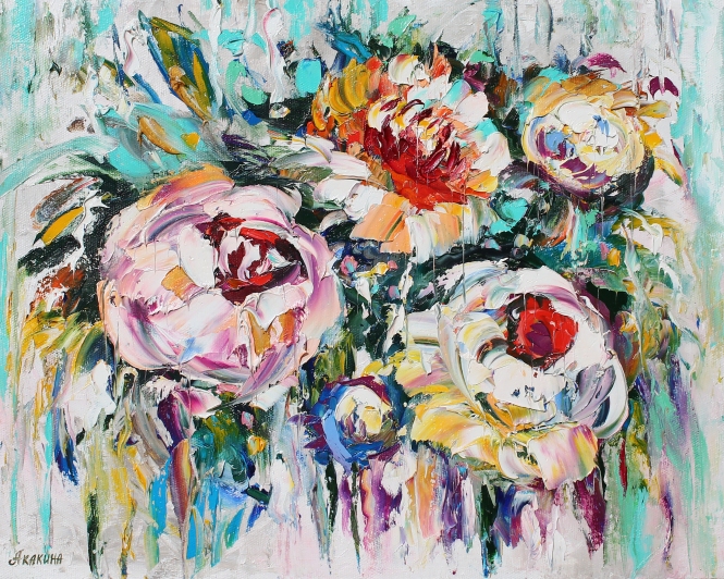Painting for sale online - Royal Peonies