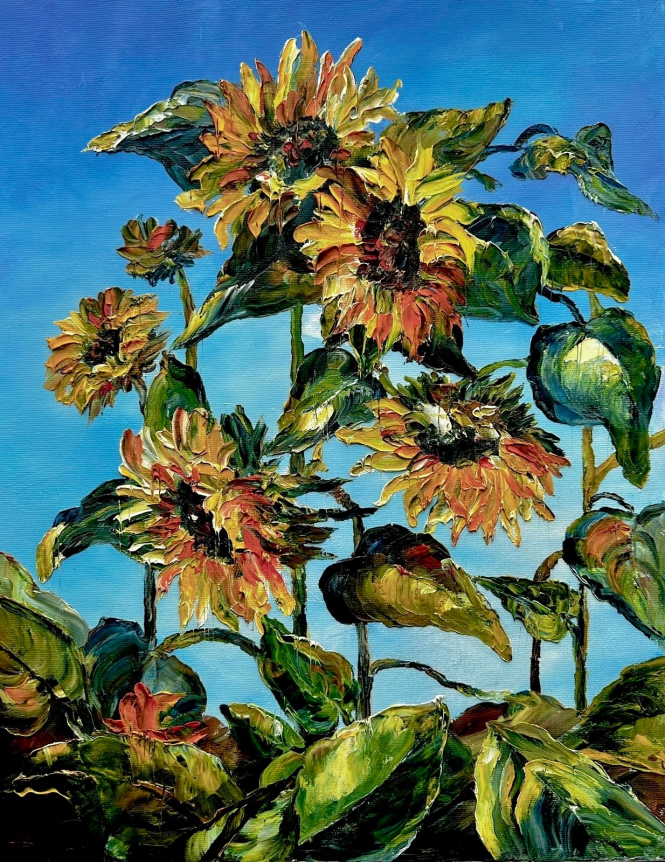 Painting for sale online - Sunflowers