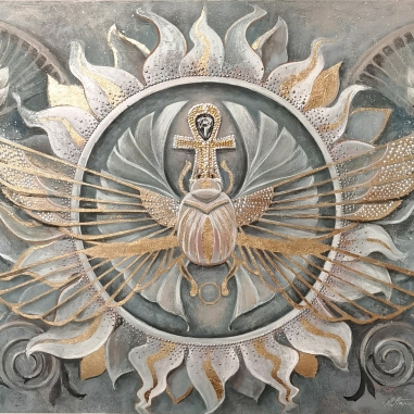 Painting for sale online - Scarab. FOLLOWING THE SUN. 