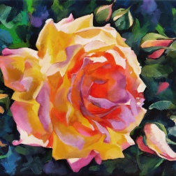 Painting for sale online - Blooming rose