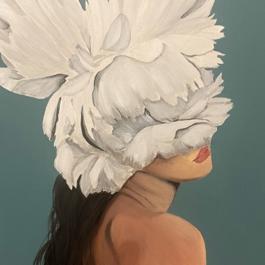 Painting for sale online - Girl with feathers