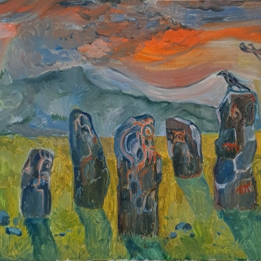 Painting for sale online - Menhirs 1