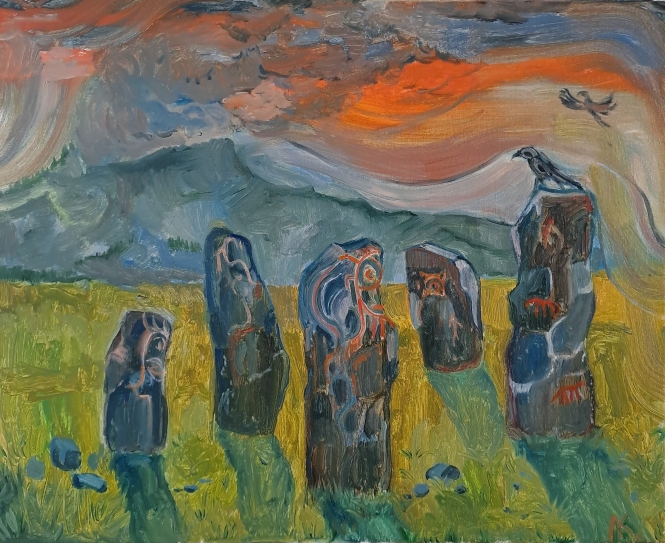 Painting for sale online - Menhirs 1