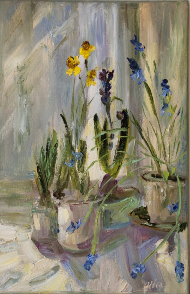 Painting for sale online - Spring on the window.