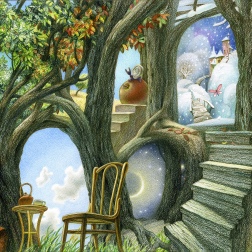 Painting for sale online - THE HOUSE OF WANDERING DOVE. AT HOME