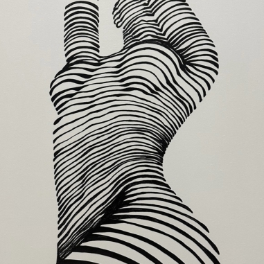 Painting for sale online - Line Art Girl