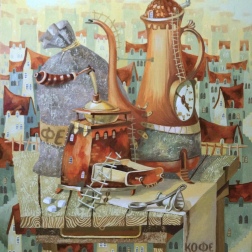 Painting for sale online - A cup of morning coffee