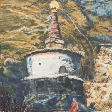 Painting for sale online - Chorten, Tibet