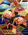 Painting for sale online - Flamingo
