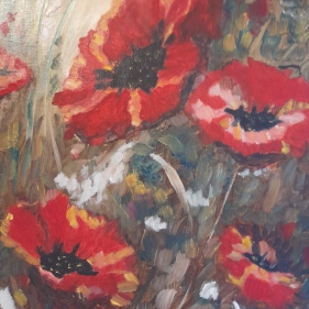 Painting for sale online - Red poppies