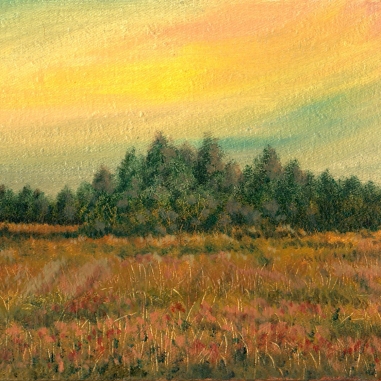 Painting for sale online - Among the Fields. August 9