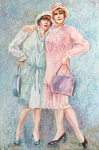 Painting for sale online - Daphne and Josephine