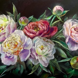 Painting for sale online - The beauty of peonies