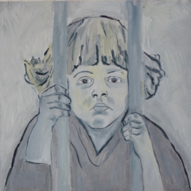 Painting for sale online - Girl behind bars