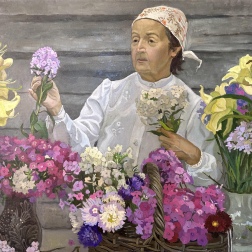 Painting for sale online - Woman with flowers