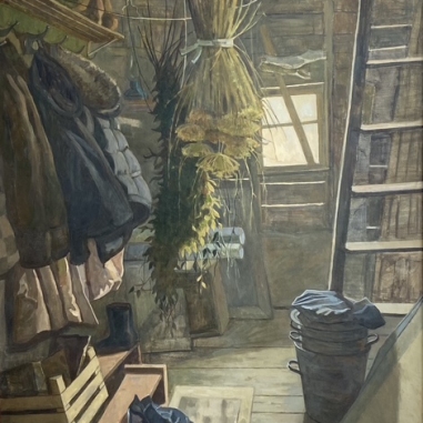 Painting for sale online - Old hallway