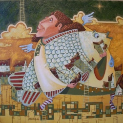 Painting for sale online - Happy Fisherman