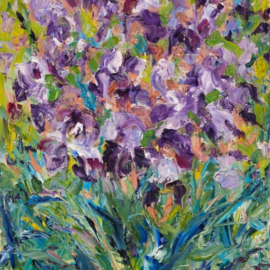 Painting for sale online - IRISES IN BLOOM