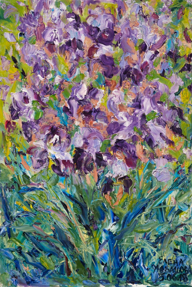 Painting for sale online - IRISES IN BLOOM