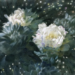 Painting for sale online - CONSTELLATIONS. WHITE PEONIES