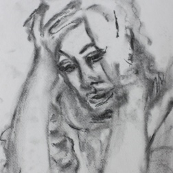 Painting for sale online - Woman in grief