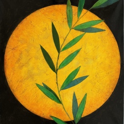 Painting for sale online - Moon and branch