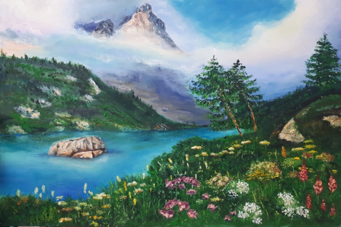 Painting for sale online - Under the cover of clouds