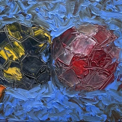 Painting for sale online - The path of a football player
