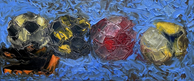 Painting for sale online - The path of a football player