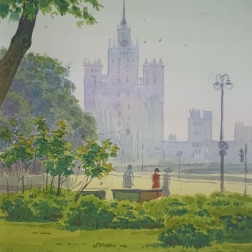 Painting for sale online - Moscow. Sultry morning