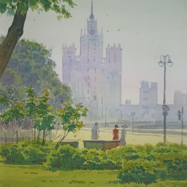 Painting for sale online - Moscow. Sultry morning