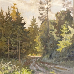 Painting for sale online - Road in the forest