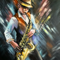 Painting for sale online - Saxophonist