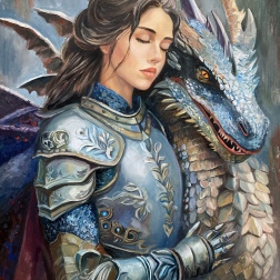 Painting for sale online - Her dragon
