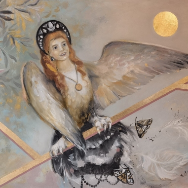 Painting for sale online - Sirin. Virgo - bird 