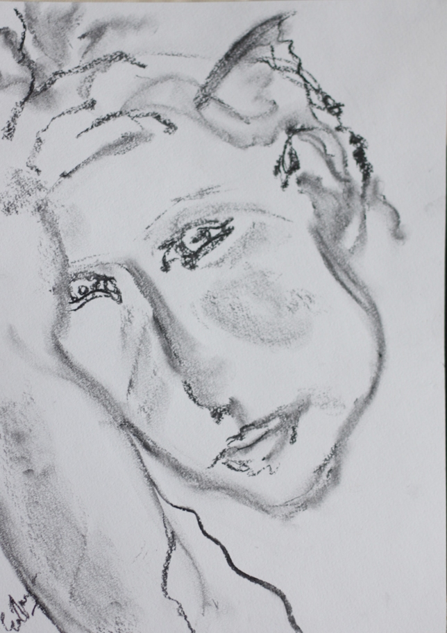 Painting for sale online - Thoughtful woman