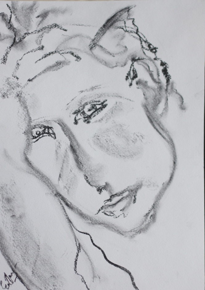 Painting for sale online - Thoughtful woman