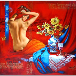 Painting for sale online - The color of my mood is red!