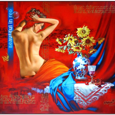 Painting for sale online - The color of my mood is red!
